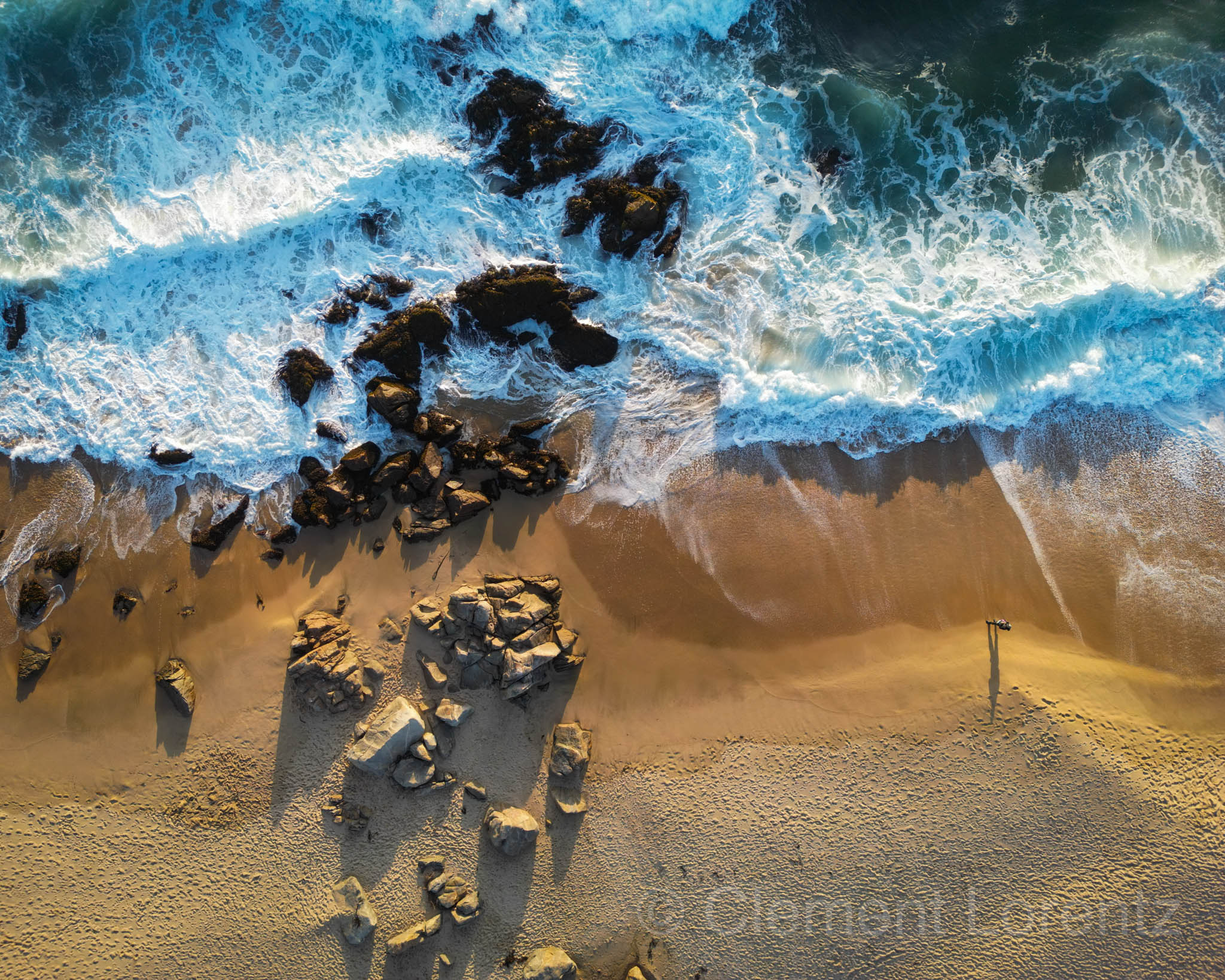 Sunset on the beach at Las Cruces by Clement Lorentz