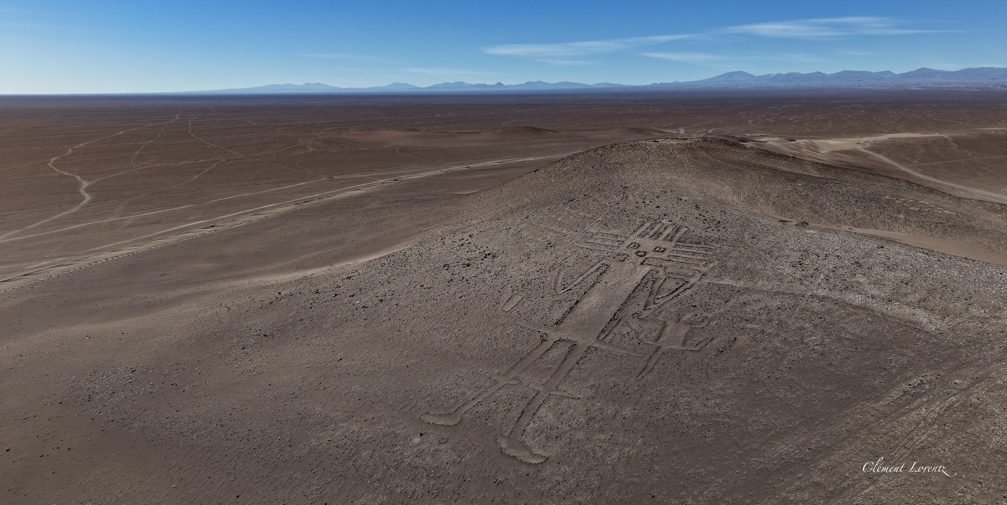 Wide view of the Atacama Giant geoglyph