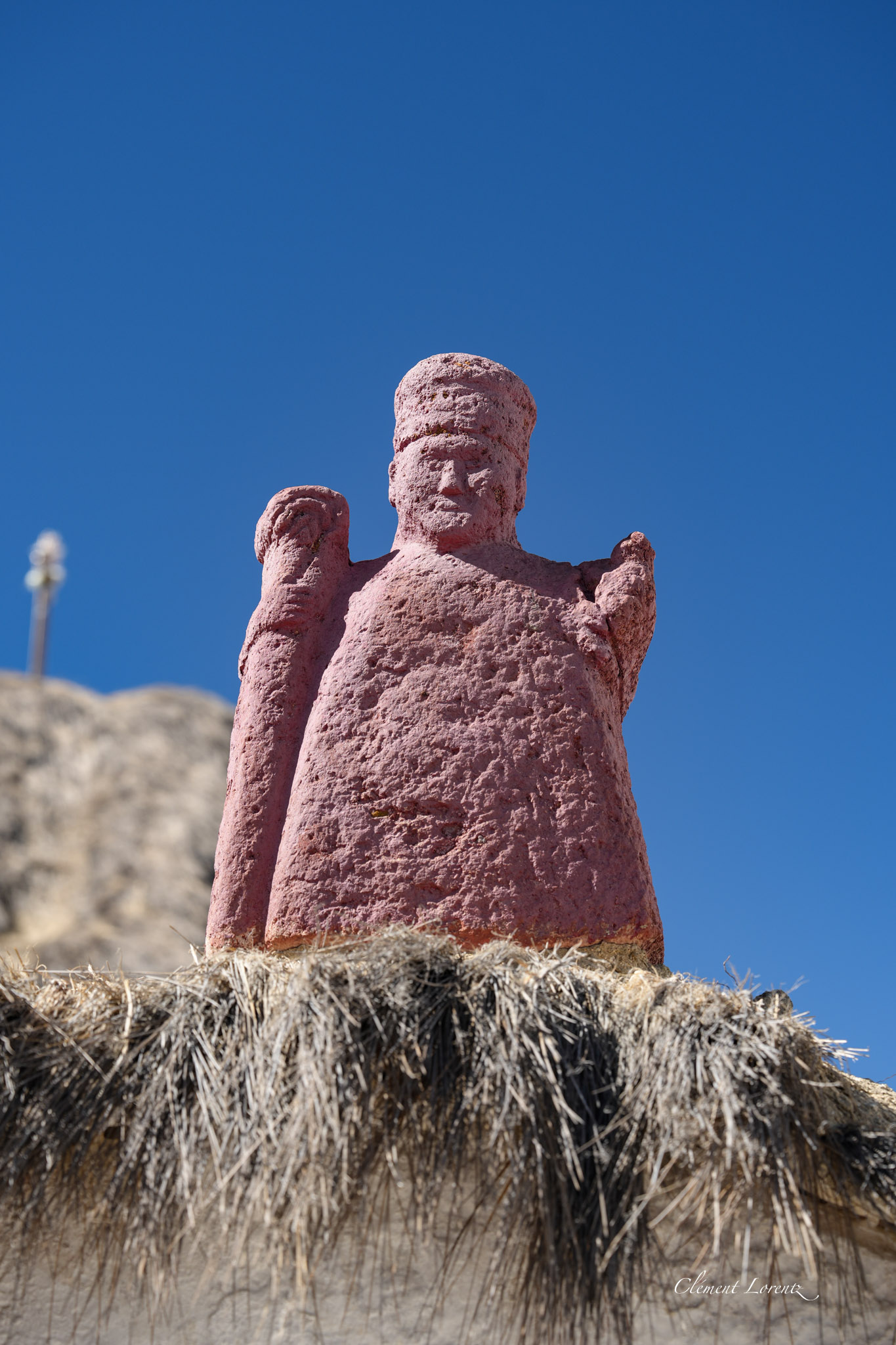 Detail of the historic church of Parinacota village