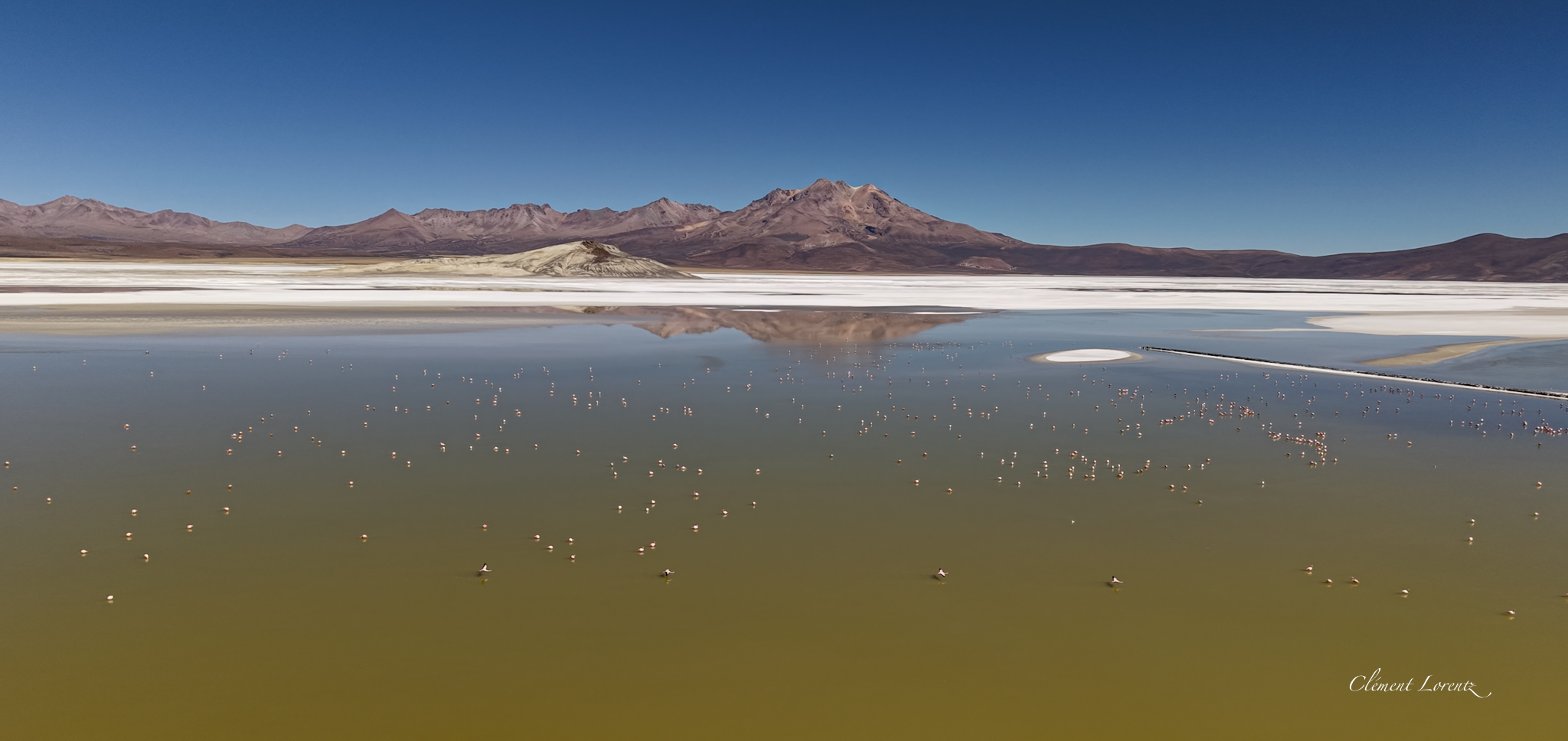 Salar de Surire salt flat in northern Chile