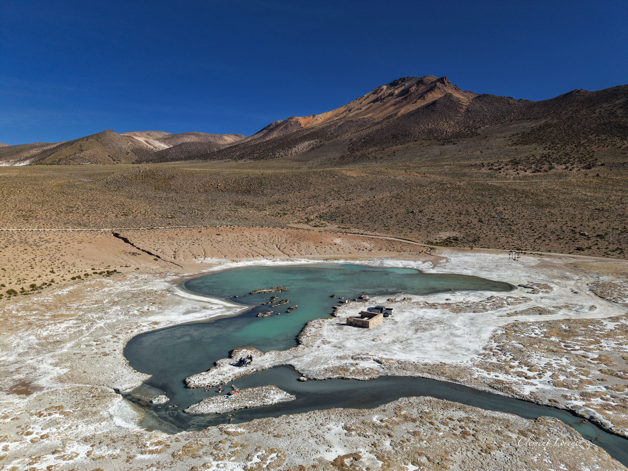Polloquere Hot Springs surrounded by the Chilean Altiplano