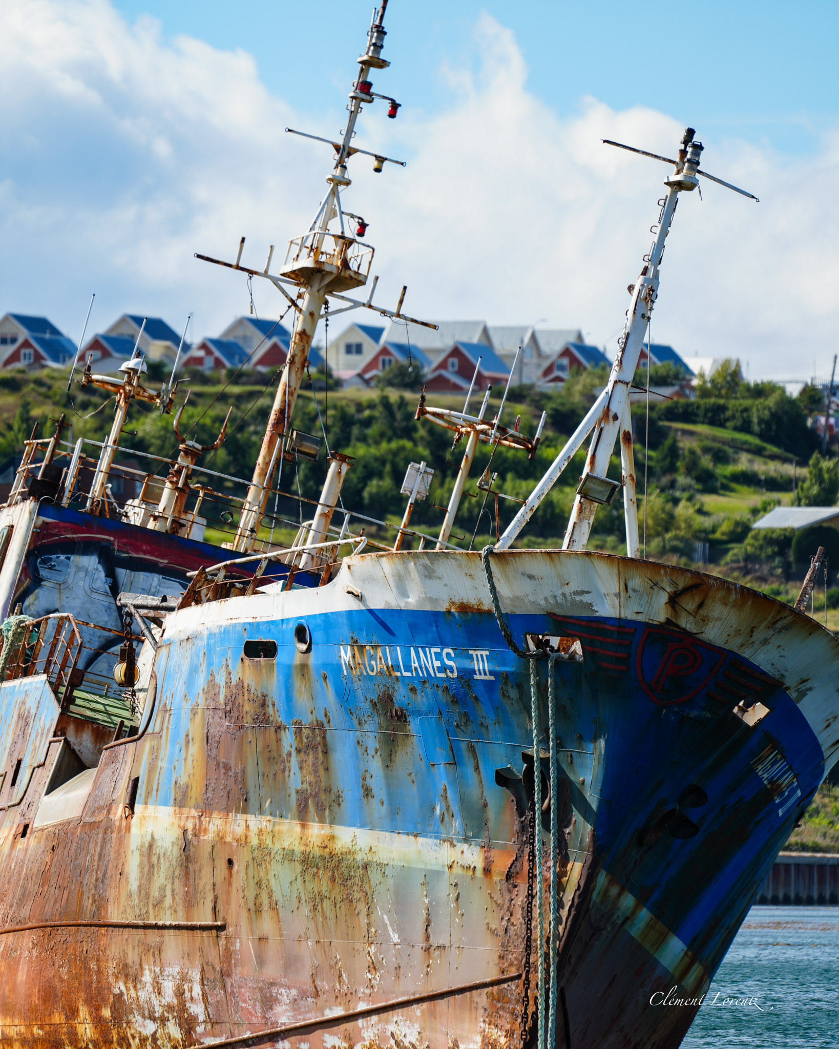 Historic shipwreck in Punta Arenas, Chile