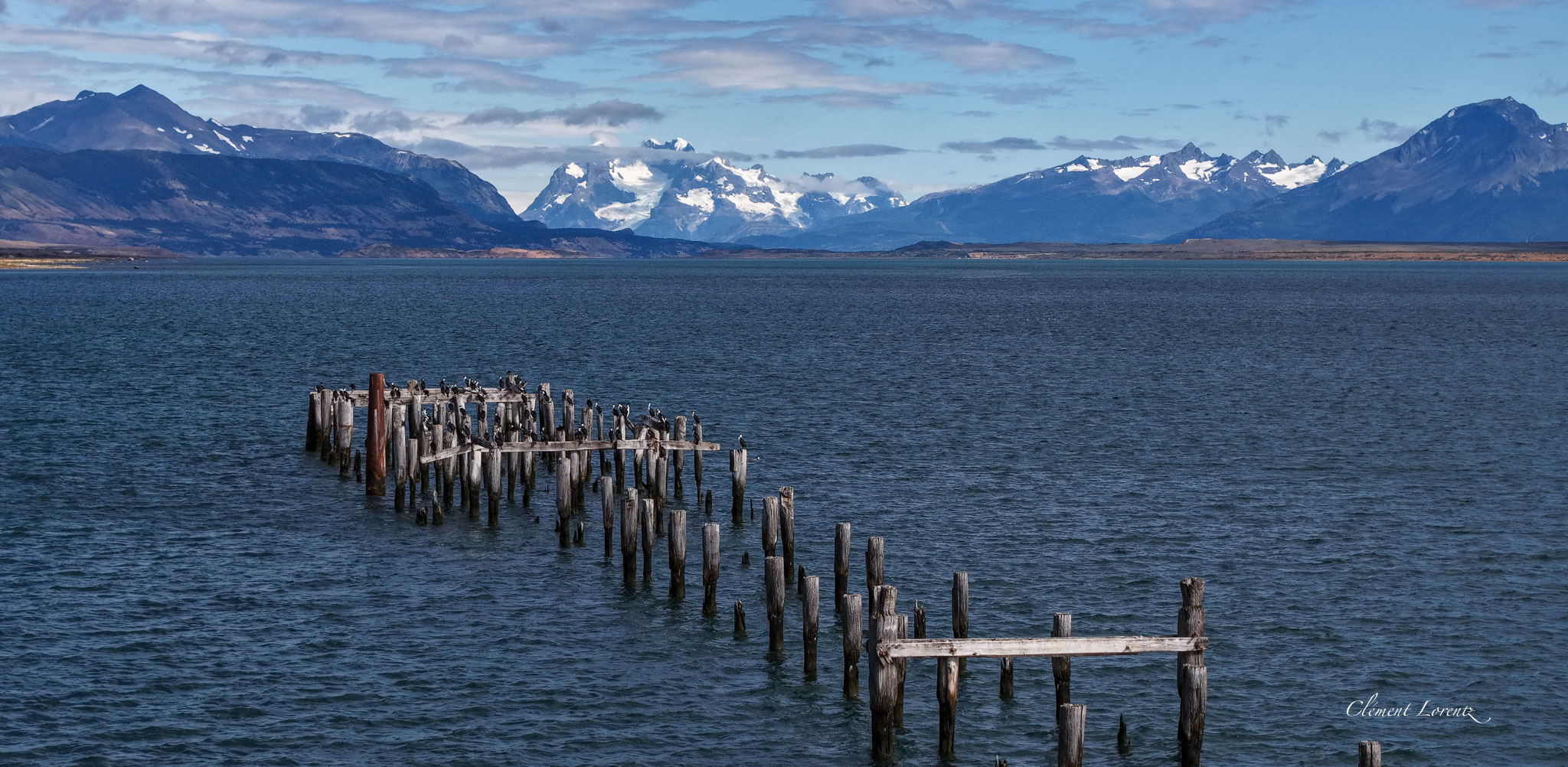 Historic pier on the waterfront of Puerto Natales, Chile