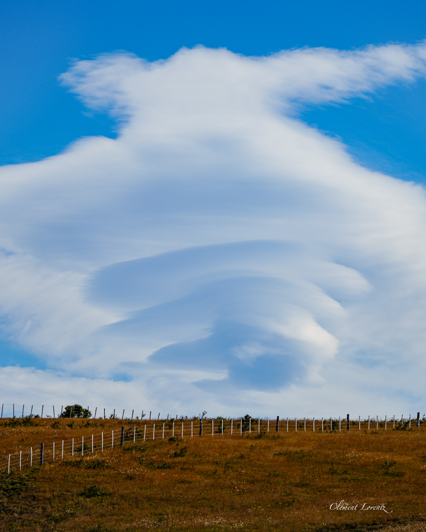 Lenticular clouds above the mountains of Patagonia