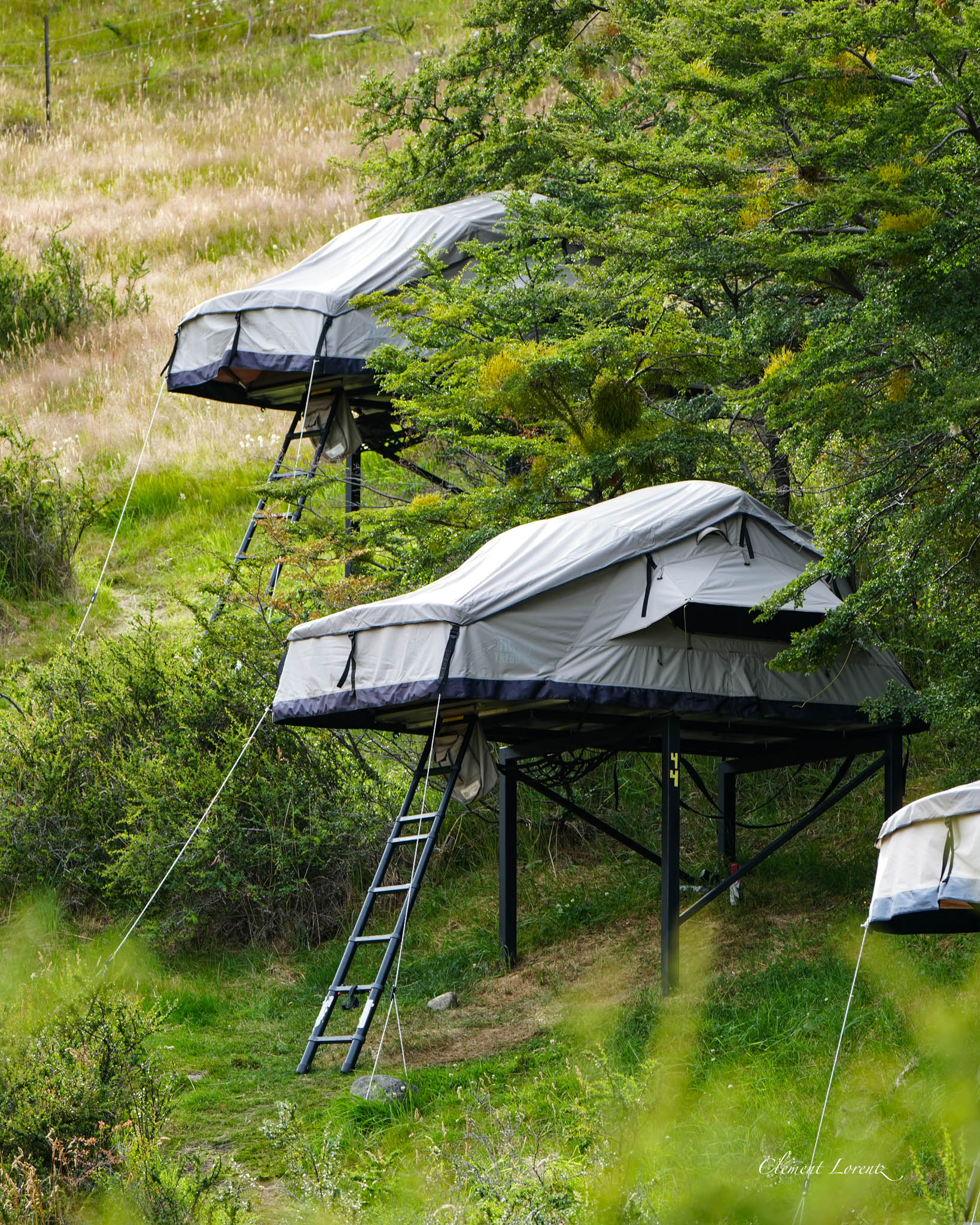Camping tents at Central Camp in Torres del Paine National Park